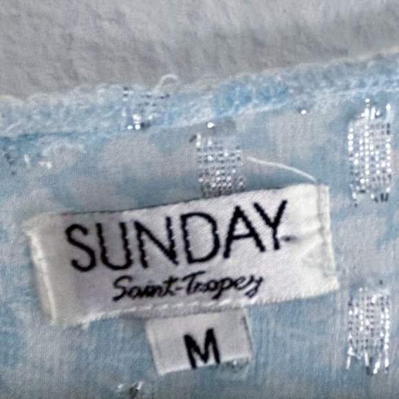 Sunday Saint-Tropez Jenina Flowers Dress Azur Blue Medium - Picture 4 of 8